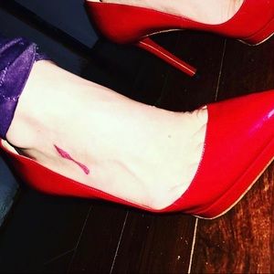 Rare red on red Christian Louboutin *authentic*